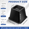 MixDora Bed Risers 4 Inch Heavy Duty Furniture Risers Square