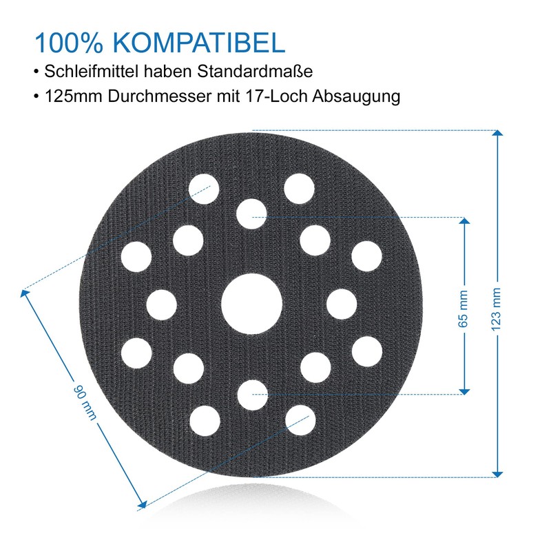 DFS Protective Pad 125 mm 17-Hole Velcro Protection Pad for