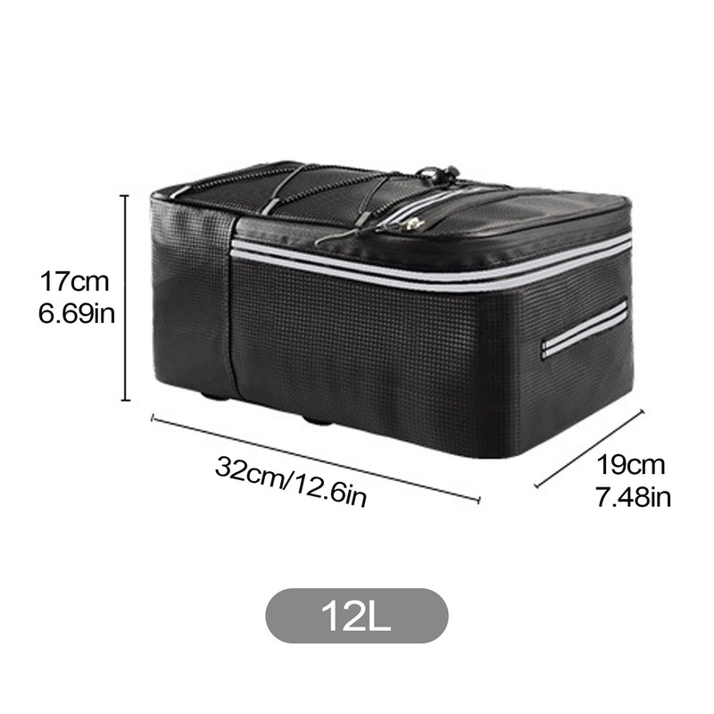 Cycle Trunk Bag - Rear Rack Bag Panniers with Reflector,Reflective
