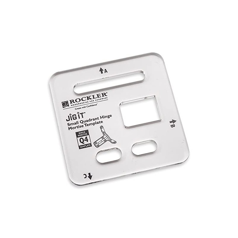 Rockler Q4 Small Quadrant Hinge Mortise Template - Router Jig