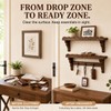 17-Inch Scalloped Rustic Wall Shelves Set of 2, Shelves for