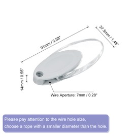 sourcing map 4Pcs Blind Cord Weight, 91mm Curtain Blinds Handles Plastic Pull String Pendants for Window Shutter Vertical Roller Blinds Accessories, Grey