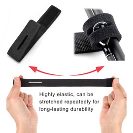 Bikasun Pack of 12 Fishing Rod Straps Fishing Rod Straps Fishing Rod Belt Fishing Rod Straps Velcro Strap Adjustable Velcro Straps Black