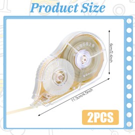 FdcZeyxior 100 Ft Long Correction Tape, Tear-Resistant Beige Correction Tape Smooth Glide Quick Dry Correct Tapes for School Office Supplies, Crafting, Note Taking, Journal (2 Pieces)