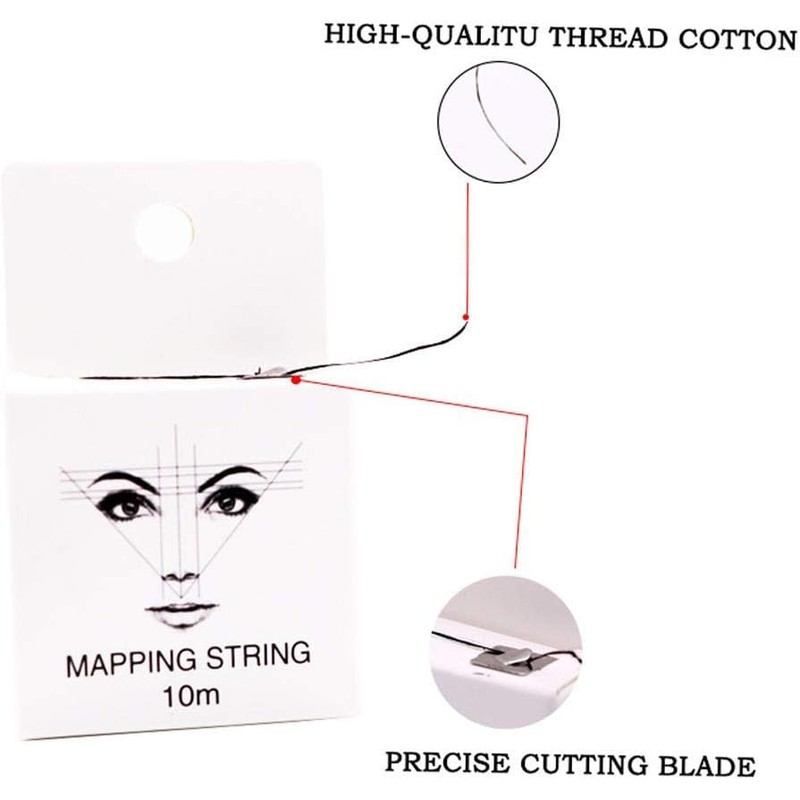 Microblading Eyebrow Marker Wire Line Tool, Cadena de mapeo pre-entintado