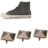 100 Pieces Pyramid Studs, 10-15mm Square Brass Dot Rivets 4