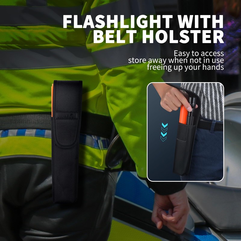 ULTRAFIRE 18 Inch Signal Traffic Wand Safty Flashlight with Holster,