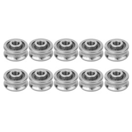U-Groove Bearing, Pack of 10 SG15 Bearing U Groove Bearing Track Guide Bearing 5 x 17 x 8 mm (Single Row Roller), Default