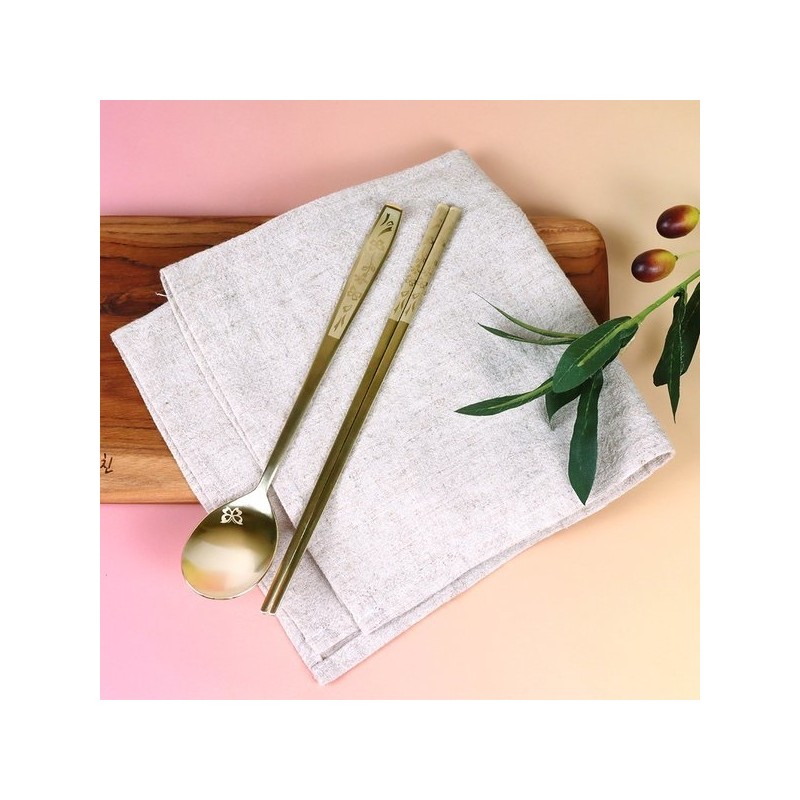 Queensense Titanium Premium Flower Butterfly Cutlery Set for 4, Spoons