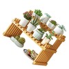Table Top Bamboo Plant Stand Desktop Flower Shelf Rack for
