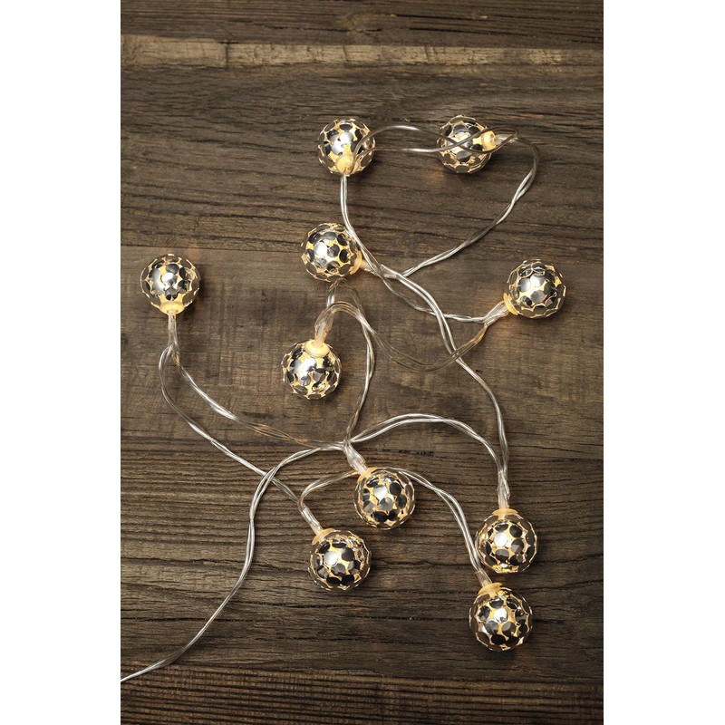 KIKKERLAND Plastic Fairy Lights, Silver, 13 x 3 x 11.6