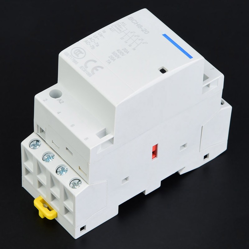 4P 4NO 20A Household AC Contactor DIN Rail Mount (/)