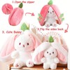 Rabbit Plush Stuffed Animal Strawberry Carrot Bunny Plushie Toy for