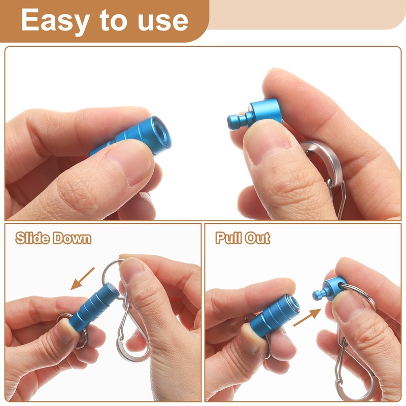 [PATIKIL] Quick Release Key Chain Detachable Pull Away Key Ring