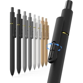 8 piezas de bolgrafos de gel - Punta fina de 0.7mm, escritura suave con tinta negra, bolgrafos anti-friccin de secado rpido y larga duracin,...       