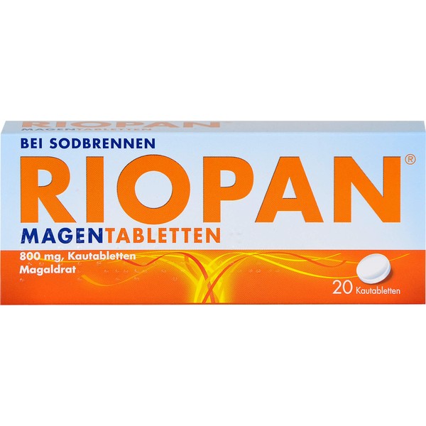 RIOPAN Magentabletten bei Sodbrennen Kautabletten, 20 pcs. Tablets