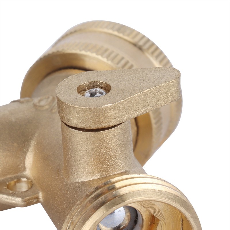 Garden Hose Splitter 2Way AllBrass Heavy Duty Simple Operation Outlet