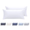Todocama 2 x Super Soft Hypoallergenic White Cushion Covers 70x40cm