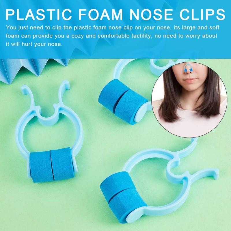 KAEGOUSY 6 Pcs Nose Stop Clips Plastic Foam Nose Clips