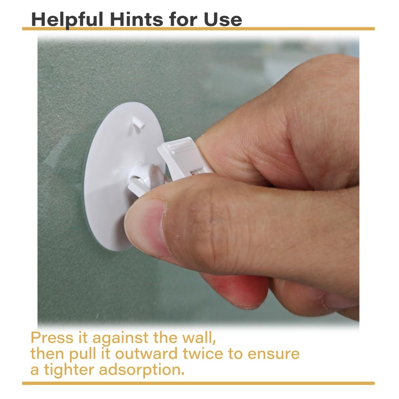 6 Packs Shower Curtain Clips with Suction Cup to Prevent