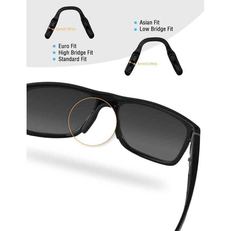 Bowyer 1 Pair Replacement Nose Pads Compatible with Oakley Crossrange/Split