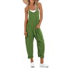 Lentta Women's Causal Jumpsuits V Neck Sleeveless Harem Overalls Stretchy
