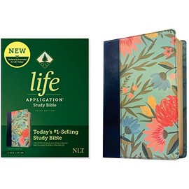 NLT Life Application Study Bible, Third Edition (Red Letter, LeatherLike, Teal Floral)