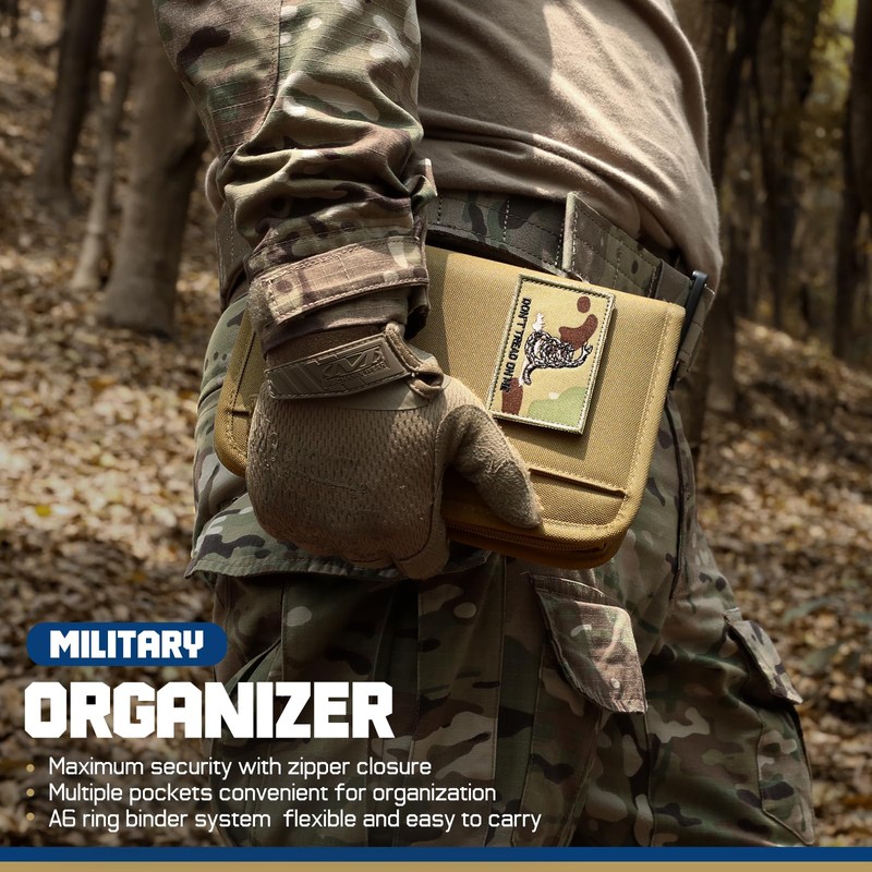 WYNEX Tactical Notebook Padfolio Ring Binder - Refillable 6-Ring A6
