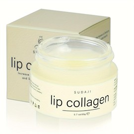 Complejo de colágeno y péptidos para labios de 0,7 oz, bálsamo labial de colágeno con vitaminas E y A. Manteca de labios para nutrir y