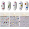 GEEHUA 3Pcs 3D Flower Nail Art Stickers, Self-Adhesive Floral Nail
