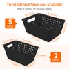 Lifewit Plastic Storage Basket, 7 Pack Stackable Storage Bins for
