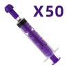 Gufastoe Pack of 50 5 ml Syringes with Protective Caps