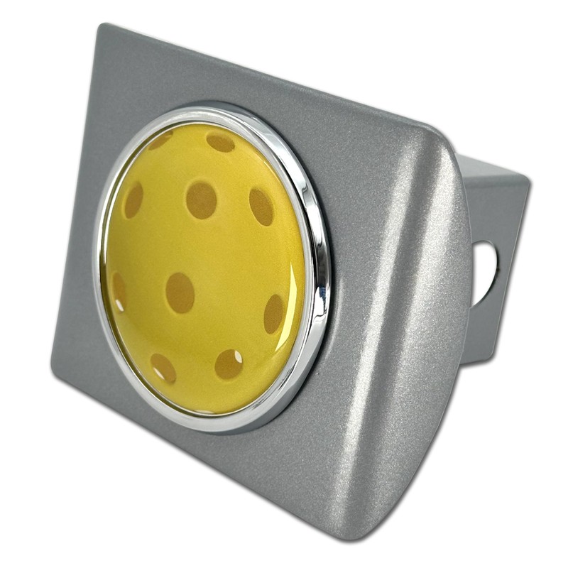 Elektroplate Pickleball All Metal Brushed Chrome Sports Hitch Cover for