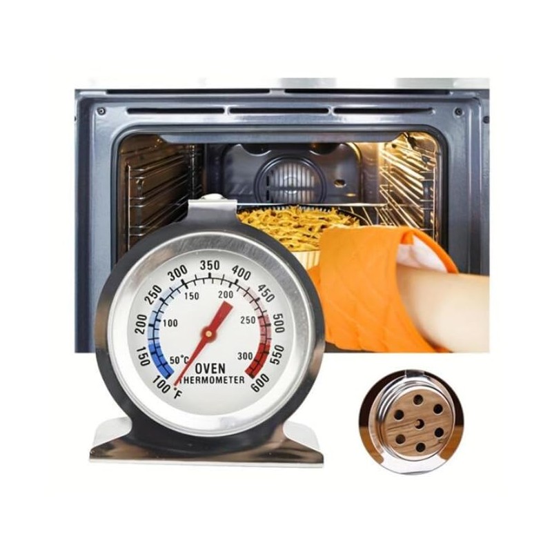 Utiz 2x Stainless Steel Dial Oven Thermometer Portable Food Cooking