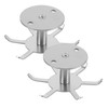 ABOOFAN 2pcs Rotatable Stainless Steel Cabinet Hooks for Kitchen Utensils