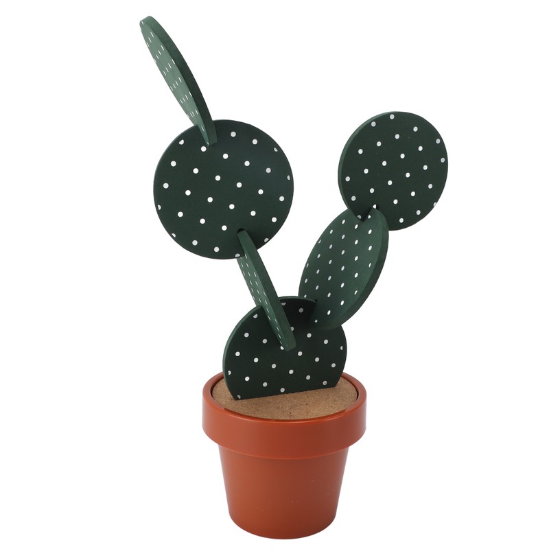 6PCS Cactus Coaster Set Heat Insulation Antislip Multifunctional DIY Funny