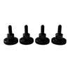 Precisiongeek M4 Aluminium Black Knurled Screws, Thumb Screws DIN 464