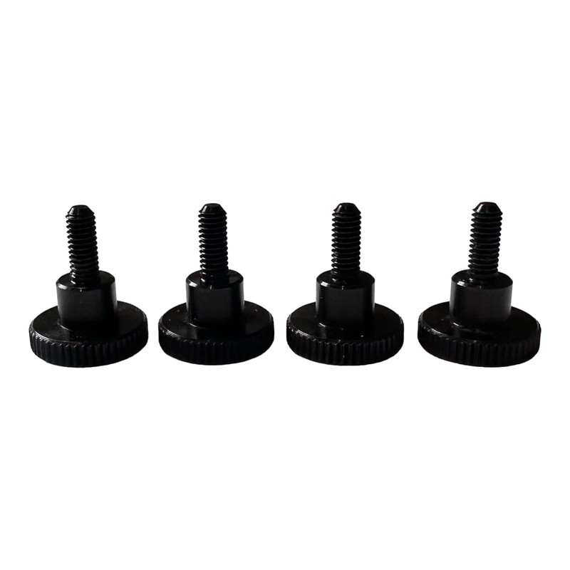 Precisiongeek M4 Aluminium Black Knurled Screws, Thumb Screws DIN 464