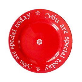 FAQQI You Are Special Today Red Plate – 10.63-Inch Ceramic Celebration Plate for Birthdays, Weddings, Anniversaries, Baby Showers, Graduations, and Life’s Milestones – Classic Red Keepsake Dish