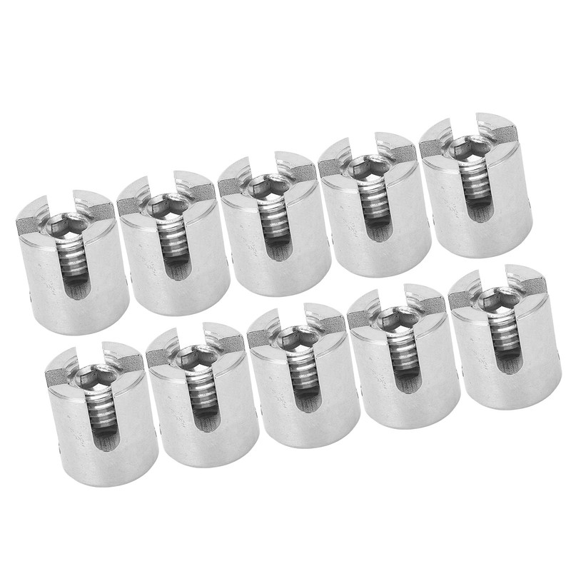 10Pcs Cross Cable Clamp Stainless Steel Wire Railing Clamp Fastener