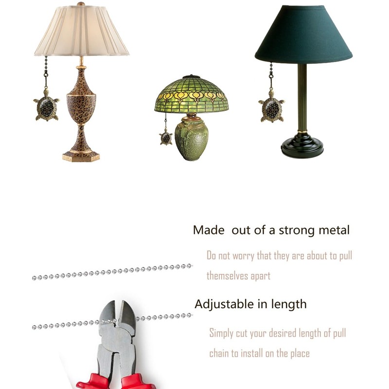 OMYZERO Ceiling Fan Pull Chain - 12 Inch Turtle Ceiling