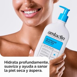 AmLactin Loción corporal restauradora de alivio rápido con cerámicas, loción hidratante para piel seca, botella de bomba de 14.5 onzas (el embalaje pu
