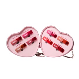Beauty Creations - Kiss Me Liquid Gel Tint Pr Box - Set De Tintas En Gel Para Labios Y Mejillas Con Cosmetiquera Edición Especial