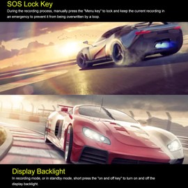 Mirror Dash Cam Backup Camera for Car, 1080P FHD Smart Rearview Mirror, Driving Recorder, 170 ° Wide Angle, Backlight Display, Motion Detection, Backlight Display