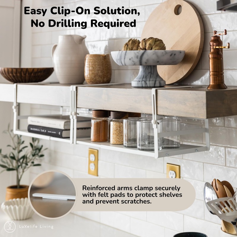 Under Shelf Storage Basket Organizer Expandable - Adjustable Width Height