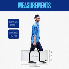 Houseables Fish Bag, Fish Kill Bag, Fishing Cooler, Insulated Carrier for Fishing, Cooling Gear, Big, Waterproof For Kayak, Transport, Weigh In, Catch, Ice, Tuna, Salmon, Bass, Trout, 41 x 16.5 Inch