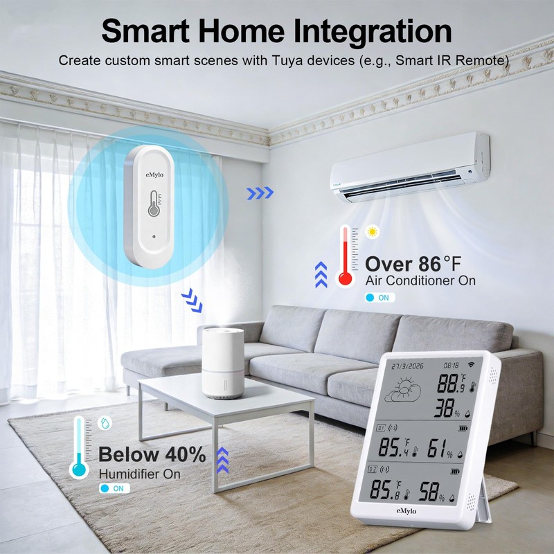 eMylo WiFi Thermometer Hygrometer 3 Pack, Smart Digital Indoor Temperature