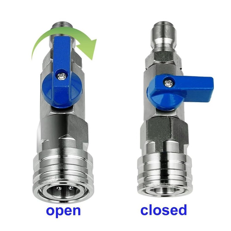 Elqater 1 PCS High Pressure Washer Ball Valve Kit 3/8