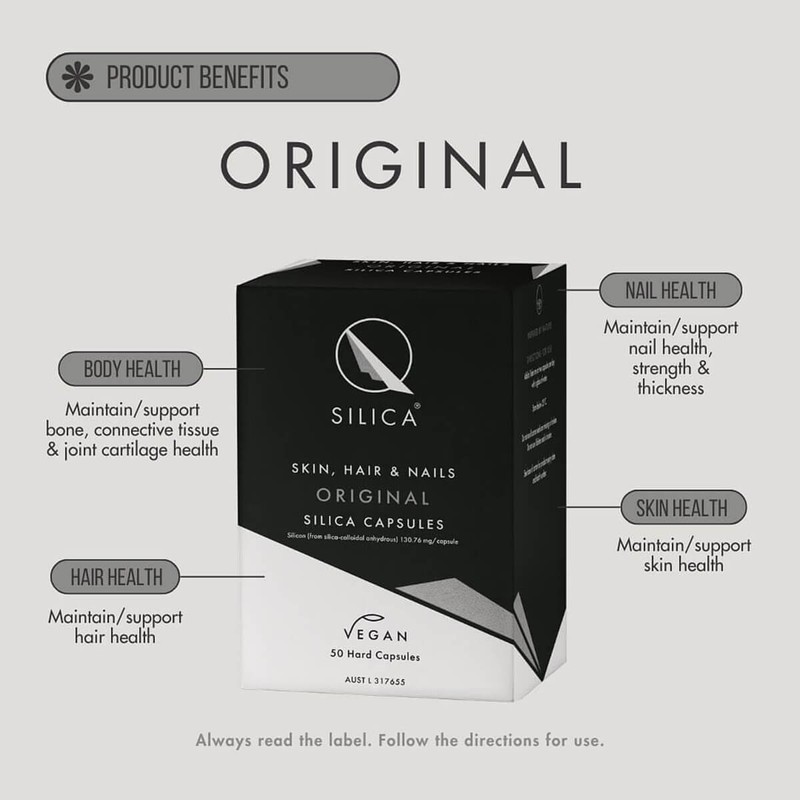 QSilica Skin, Hair & Nails Original Silica Capsules, 100 Capsules