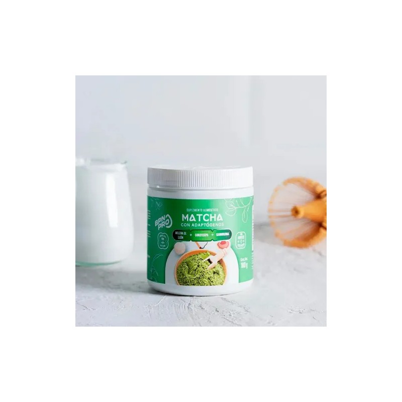 Matcha Japonés Orgánico Con Adaptógenos 180g en Polvo Té Verde